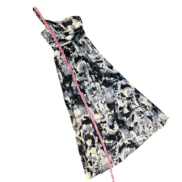 BCBG 100% Silk Shell Camo One Shoulder Evening Prom Full Length Dress, Size 0 - Picture 6 of 11